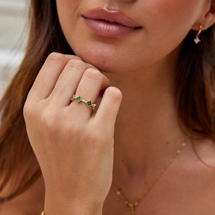IVY – LUCKY CLOVER RING