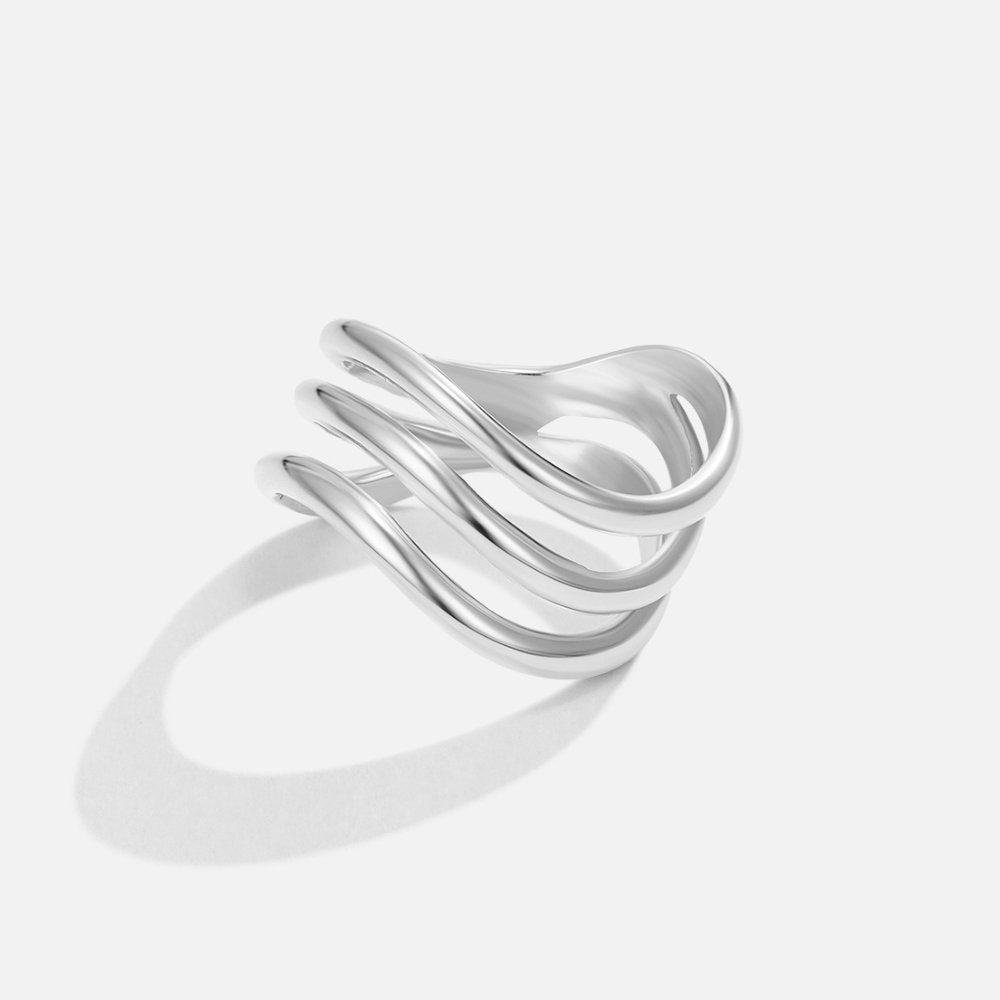 NOOR – SILVER LAYERED RING